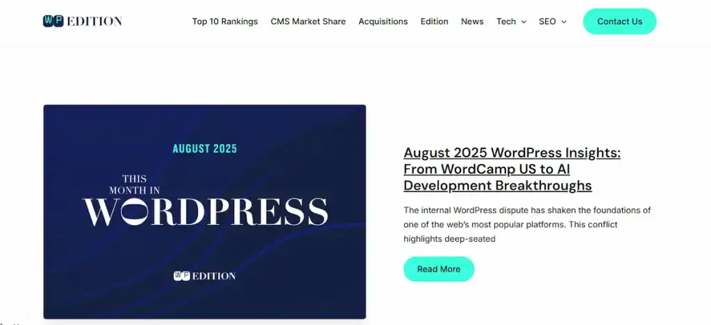 WPEdition homepage