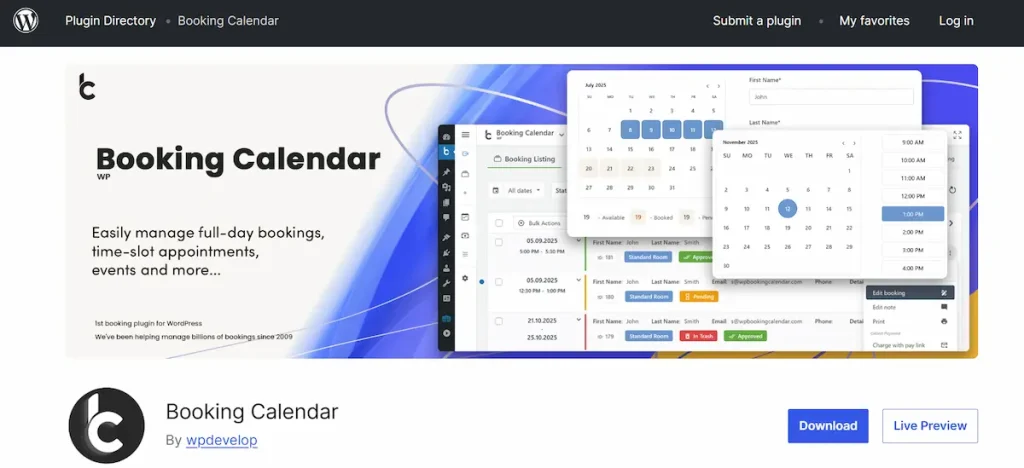 Booking Calendar