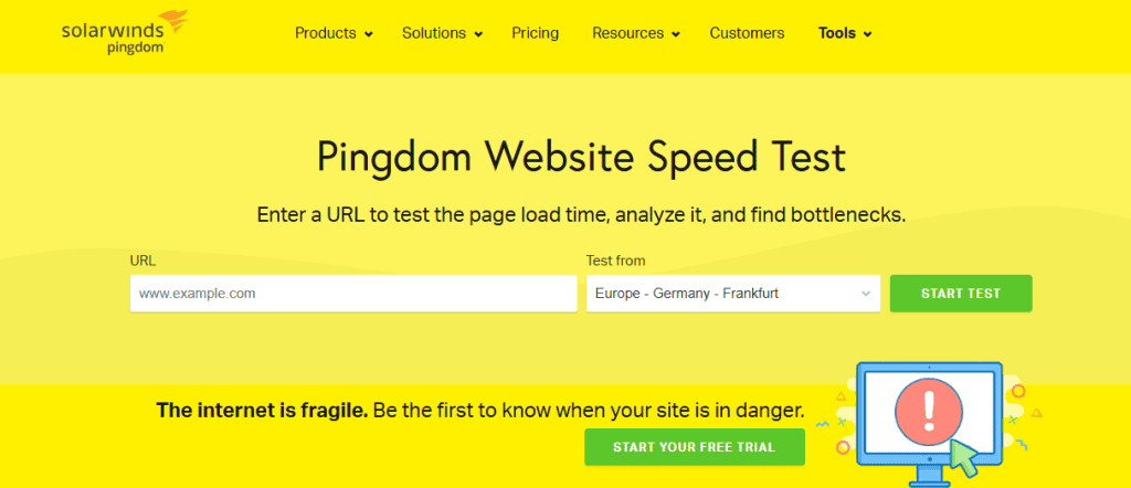 Pingdom Website Speed Test