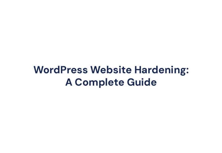 WordPress Website Hardening