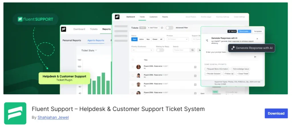 Fluent-Support-Helpdesk-Customer-Support-Ticket-System